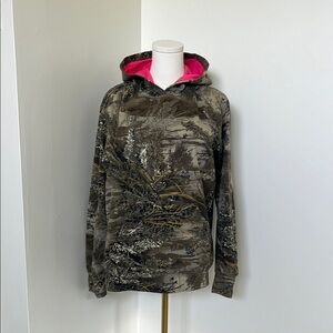 NWOT Realtree Camouflage Hoodie with Pink Lining